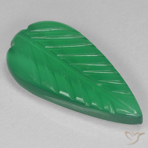 3.82ct Natural Verde trébol Ágata, Corte Flor, Translúcido