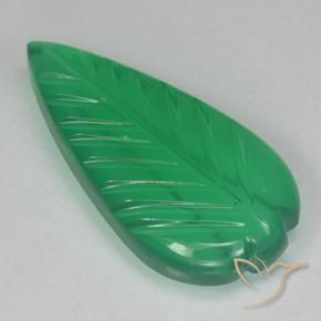 Ágata Verde trébol natural de 3.82 ct, Corte Flor, Translúcido