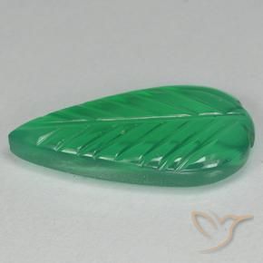 Ágata Verde trébol natural de 3.82 ct, Corte Flor, Translúcido