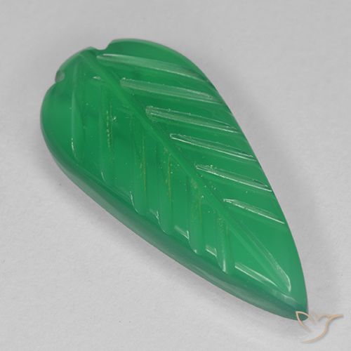 3.06ct Natural Verde trébol Ágata, Corte Flor, Translúcido