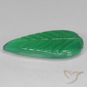 Ágata Verde trébol natural de 3.06 ct, Corte Flor, Translúcido