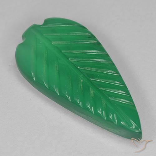 3.92ct Natural Verde medio Ágata, Elegante, Translúcido