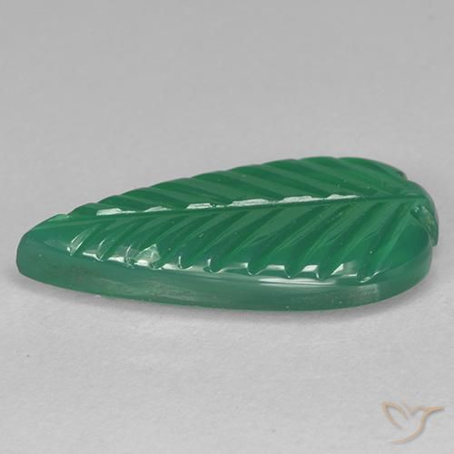 Ágata Verde medio natural de 3.49 ct, Elegante, Translúcido