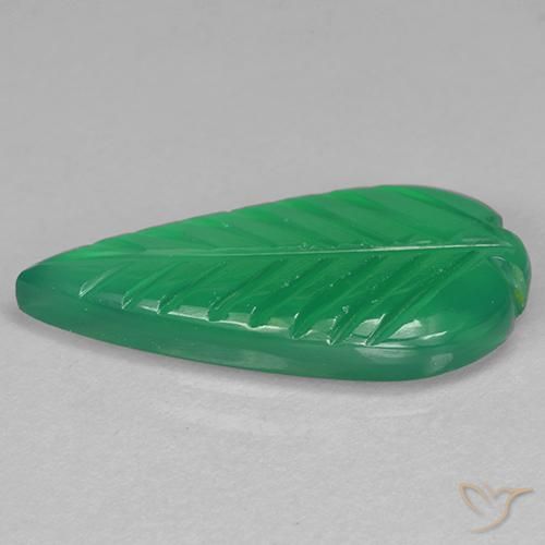 Ágata Verde amarillento natural de 4.07 ct, Elegante, Translúcido