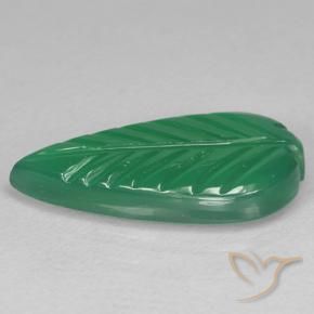 Ágata Verde cálido natural de 2.74 ct, Corte Flor, Translúcido