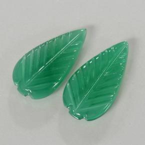 Gemas de ágata verde natural de 5,71 ct, corte flor, translúcido