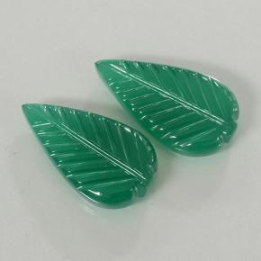 Gemas de ágata verde natural de 8,71 ct, corte flor, translúcido