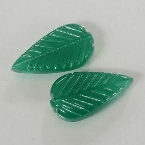 Gemas de ágata verde natural de 8,71 ct, corte flor, translúcido