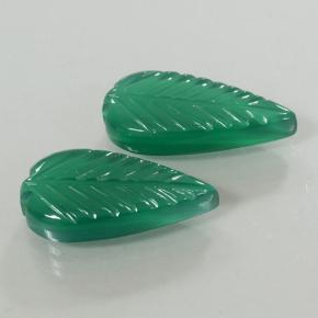 Gemas de ágata verde natural de 8,71 ct, corte flor, translúcido