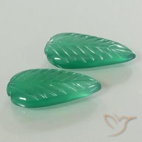 Gemas de ágata verde natural de 7,67 ct, corte flor, translúcido