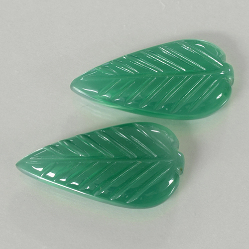Gemas de ágata verde natural de 6,52 ct, corte flor, translúcido