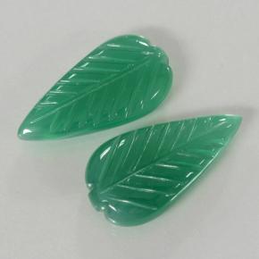 Gemas de ágata verde natural de 6,52 ct, corte flor, translúcido