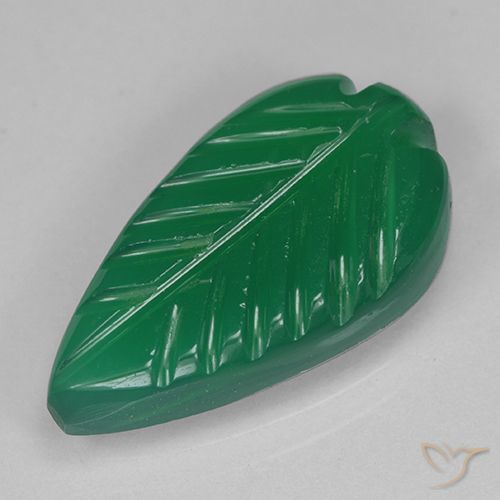 3.60ct Natural Verde medio Ágata, Corte Flor, Translúcido