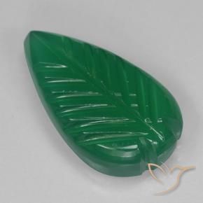 Ágata Verde medio natural de 3.60 ct, Corte Flor, Translúcido