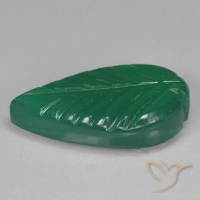 Ágata Verde medio natural de 3.60 ct, Corte Flor, Translúcido