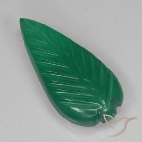 Ágata Verde cálido natural de 3.30 ct, Corte Flor, Translúcido