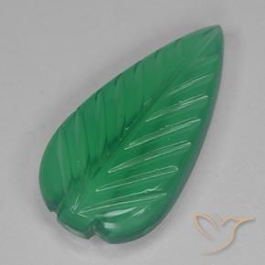 Ágata Verde medio natural de 2.75 ct, Corte Flor, Transparente