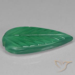 Ágata Verde medio natural de 2.75 ct, Corte Flor, Transparente