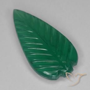 Ágata Verde medio natural de 2.19 ct, Corte Flor, Translúcido