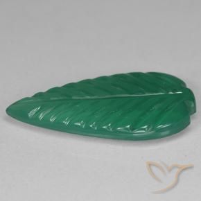 Ágata Verde medio natural de 2.19 ct, Corte Flor, Translúcido