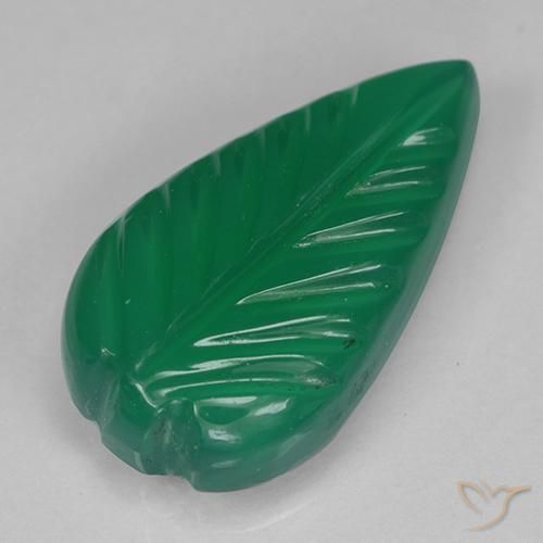 Ágata Verde medio natural de 3.24 ct, Elegante, Translúcido