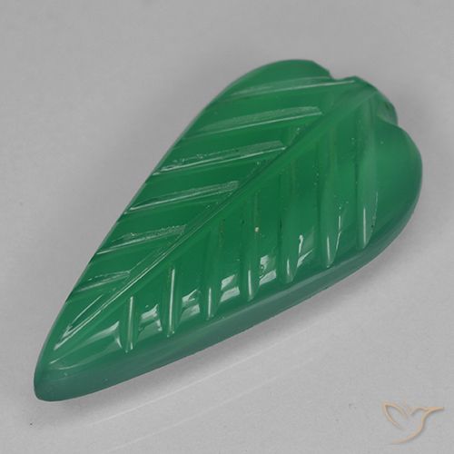 2.80ct Natural Verde cálido Ágata, Corte Flor, Translúcido