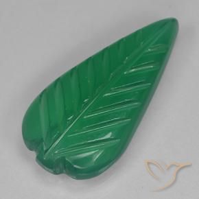 Ágata Verde cálido natural de 2.80 ct, Corte Flor, Translúcido