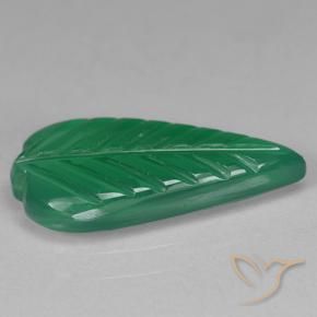 Ágata Verde cálido natural de 2.80 ct, Corte Flor, Translúcido