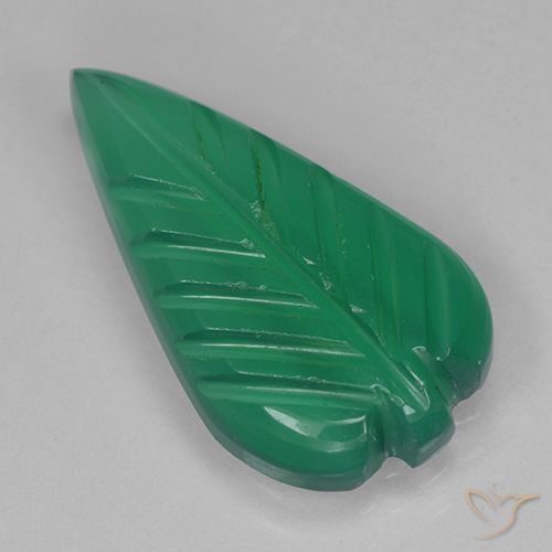 2.16ct Natural Verde cálido Ágata, Corte Flor, Translúcido
