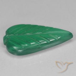 Ágata Verde cálido natural de 2.16 ct, Corte Flor, Translúcido