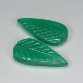 Gemas de ágata verde natural de 6,48 ct, corte flor, translúcido