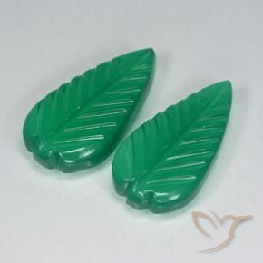Gemas de Ágata Verde claro natural de 7.70 ct, Corte Flor, Translúcido