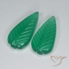Gemas de Ágata Verde cálido natural de 7.23 ct, Corte Flor, Translúcido