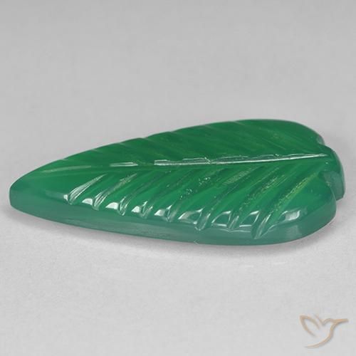 Ágata Verde cálido natural de 3.44 ct, Elegante, Translúcido