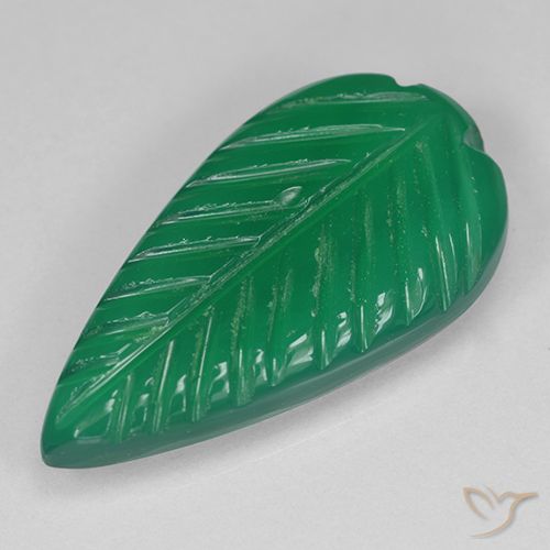 4.46ct Natural Verde cálido Ágata, Corte Flor, Translúcido