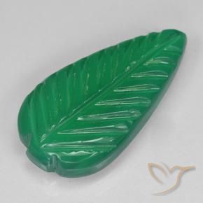 Ágata Verde cálido natural de 4.46 ct, Corte Flor, Translúcido