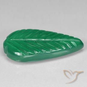 Ágata Verde cálido natural de 4.46 ct, Corte Flor, Translúcido