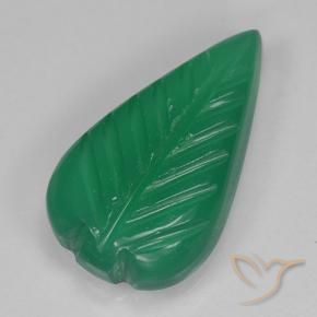 Ágata Verde medio natural de 2.57 ct, Corte Flor, Translúcido