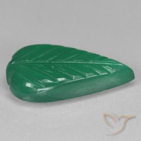 Ágata Verde medio natural de 2.57 ct, Corte Flor, Translúcido