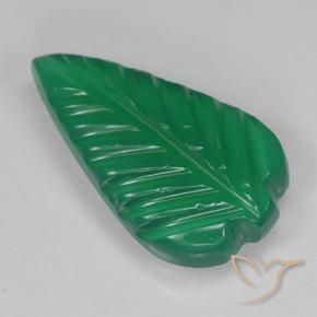 Ágata Verde medio natural de 2.62 ct, Corte Flor, Translúcido