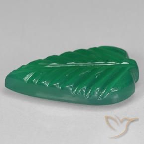 Ágata Verde medio natural de 2.62 ct, Corte Flor, Translúcido