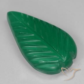 Ágata Verde medio natural de 3.07 ct, Corte Flor, Translúcido