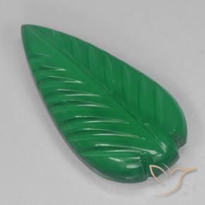 Ágata Verde medio natural de 3.52 ct, Corte Flor, Translúcido