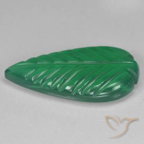 Ágata Verde medio natural de 3.52 ct, Corte Flor, Translúcido