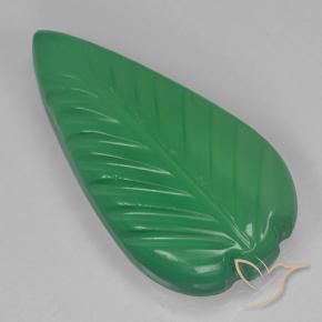 Ágata Verde albahaca claro natural de 4.29 ct, Corte Flor, Translúcido
