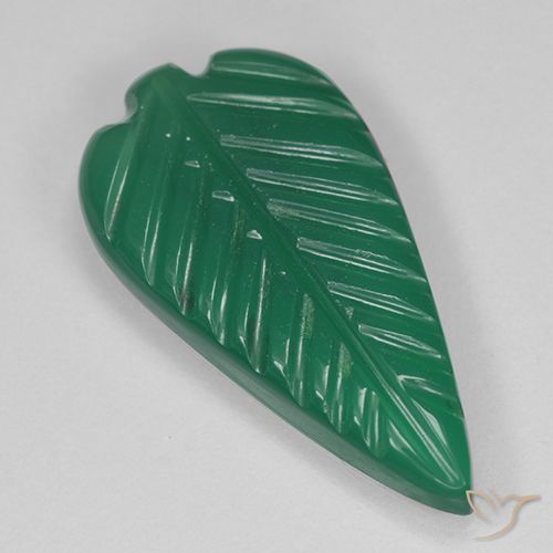 3.00ct Natural Verde Ágata, Corte Flor, Translúcido