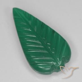 Ágata Verde natural de 3.00 ct, Corte Flor, Translúcido