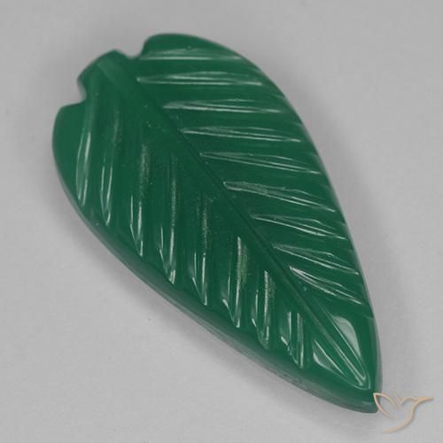 3.22ct Natural Verde oscuro medio Ágata, Elegante, Translúcido