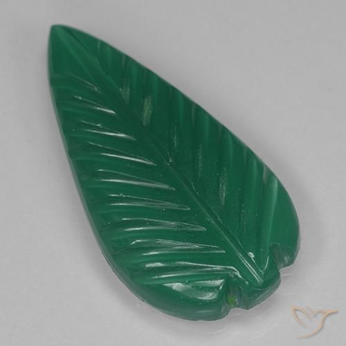 Ágata Verde oscuro medio natural de 3.22 ct, Elegante, Translúcido