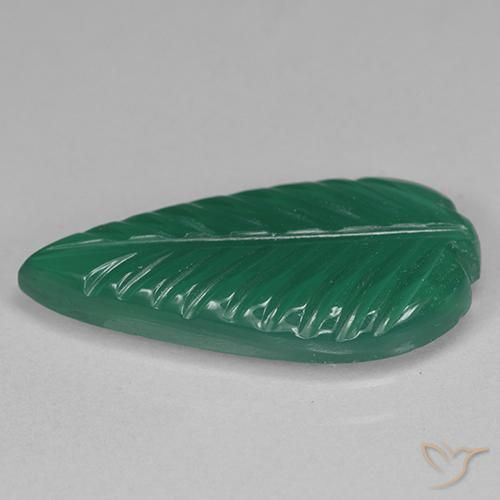 Ágata Verde oscuro medio natural de 3.22 ct, Elegante, Translúcido